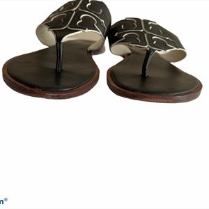 TORY BURCH Jamie Logo Thong Sandal Size 9.5M
